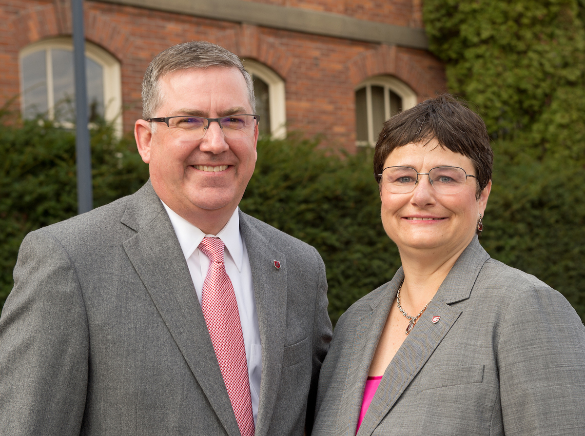 Kirk and Noel Schulz on the Pullman campus.