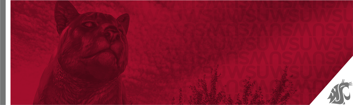 The Cougar Pride statue on the WSU Pullman campus.